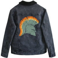 Spartan Helmet Unisex Sherpa-lined Denim Jacket | Artistshot