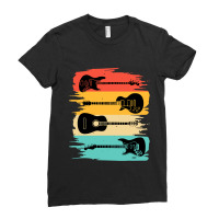 Vintage Retro Guitars Ladies Fitted T-shirt | Artistshot