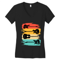 Vintage Retro Guitars Women's V-neck T-shirt | Artistshot