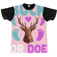 Buck Or Doe Gender Reveal Matching Ba Funny Graphic T-shirt | Artistshot