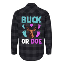 Buck Or Doe Gender Reveal Matching Ba Funny Flannel Shirt | Artistshot