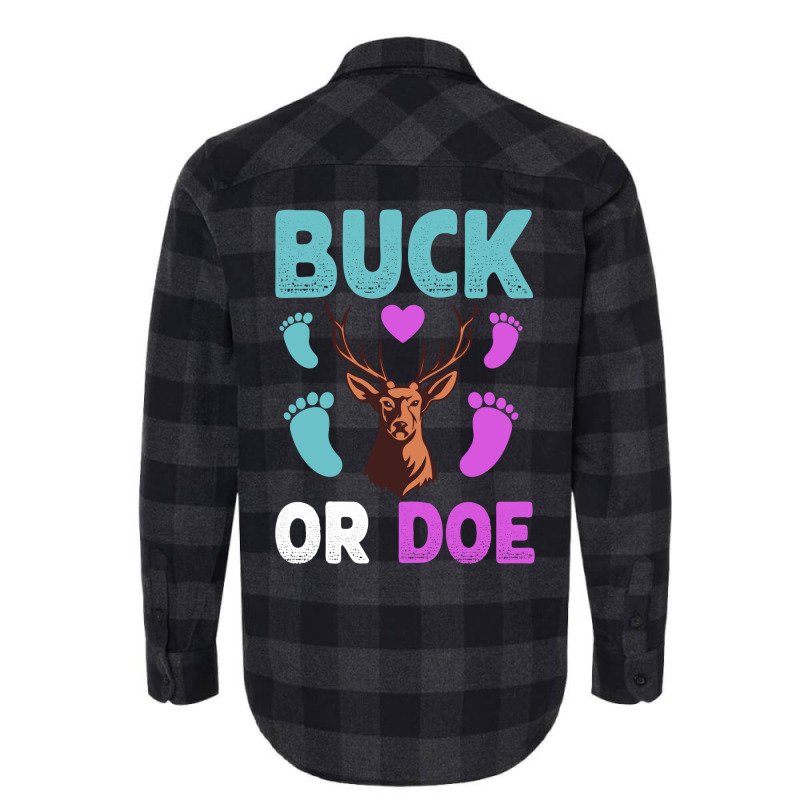 Buck Or Doe Gender Reveal Matching Ba Funny Flannel Shirt | Artistshot