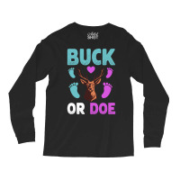 Buck Or Doe Gender Reveal Matching Ba Funny Long Sleeve Shirts | Artistshot