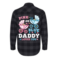 Gender Reveal Daddy Father Gift Flannel Shirt | Artistshot