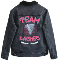 Gender Reveal Girl Design For A Gender Reveal Reve Unisex Sherpa-lined Denim Jacket | Artistshot