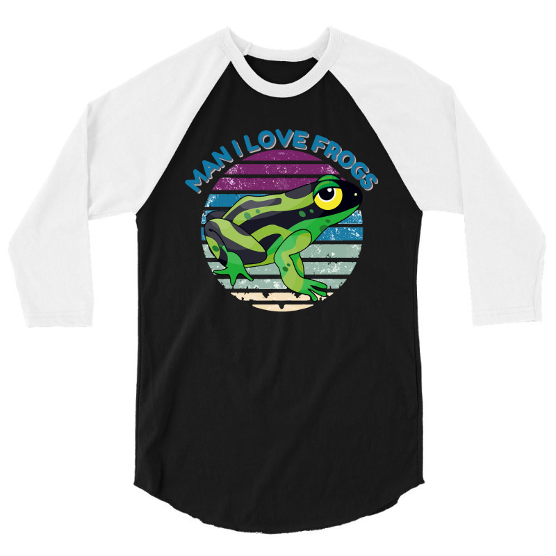 Man I Love Frogs 3/4 Sleeve Shirt | Artistshot