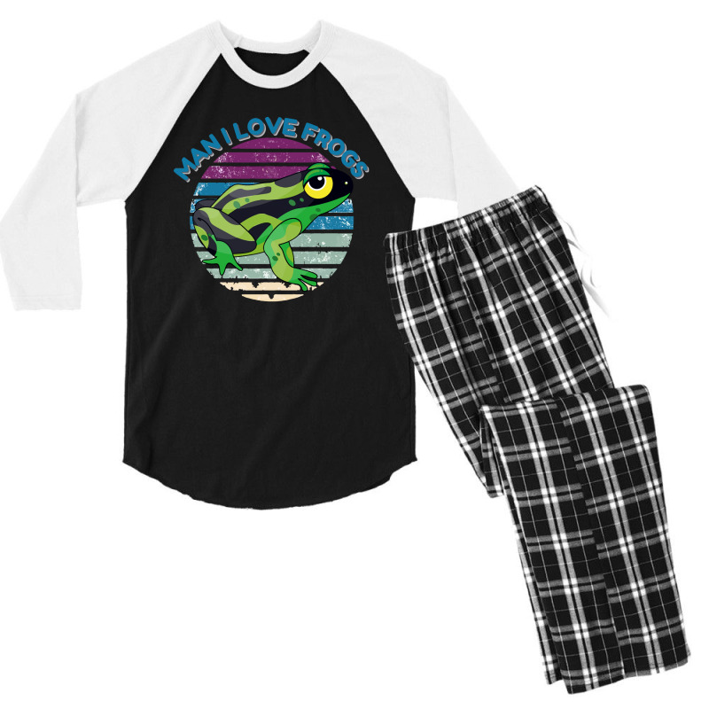 Man I Love Frogs Men's 3/4 Sleeve Pajama Set | Artistshot