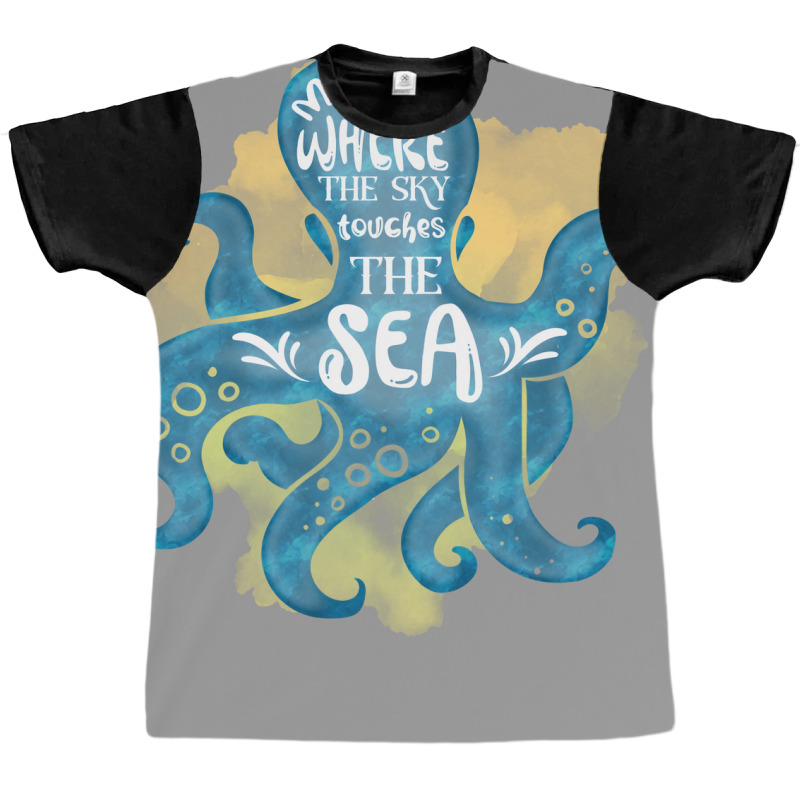 Cute Octopus Ocean Sea Girl (1) Graphic T-shirt | Artistshot