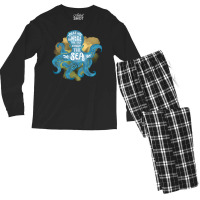 Cute Octopus Ocean Sea Girl (1) Men's Long Sleeve Pajama Set | Artistshot