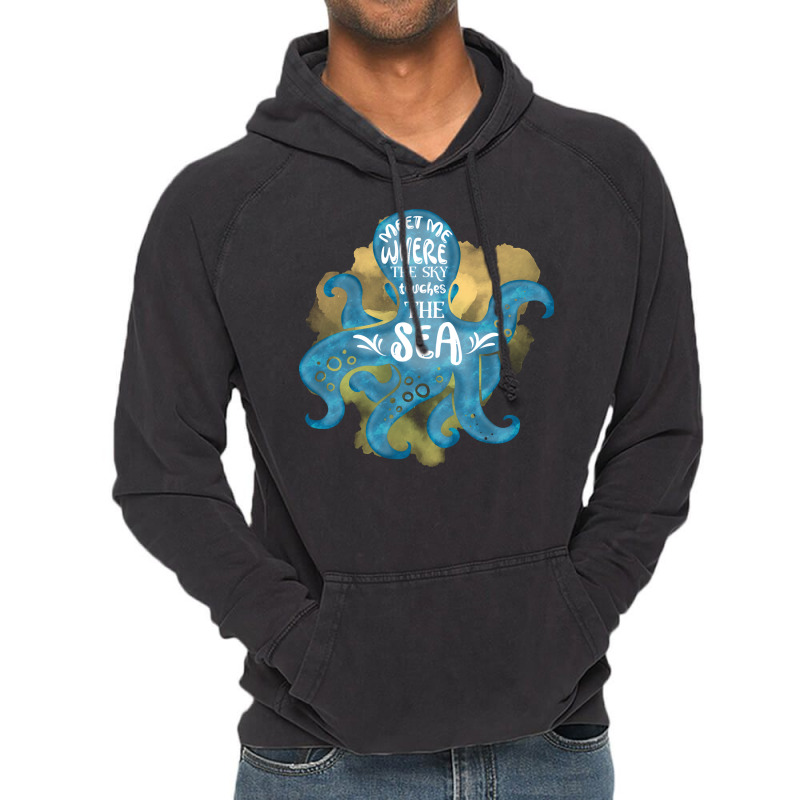 Cute Octopus Ocean Sea Girl (1) Vintage Hoodie | Artistshot