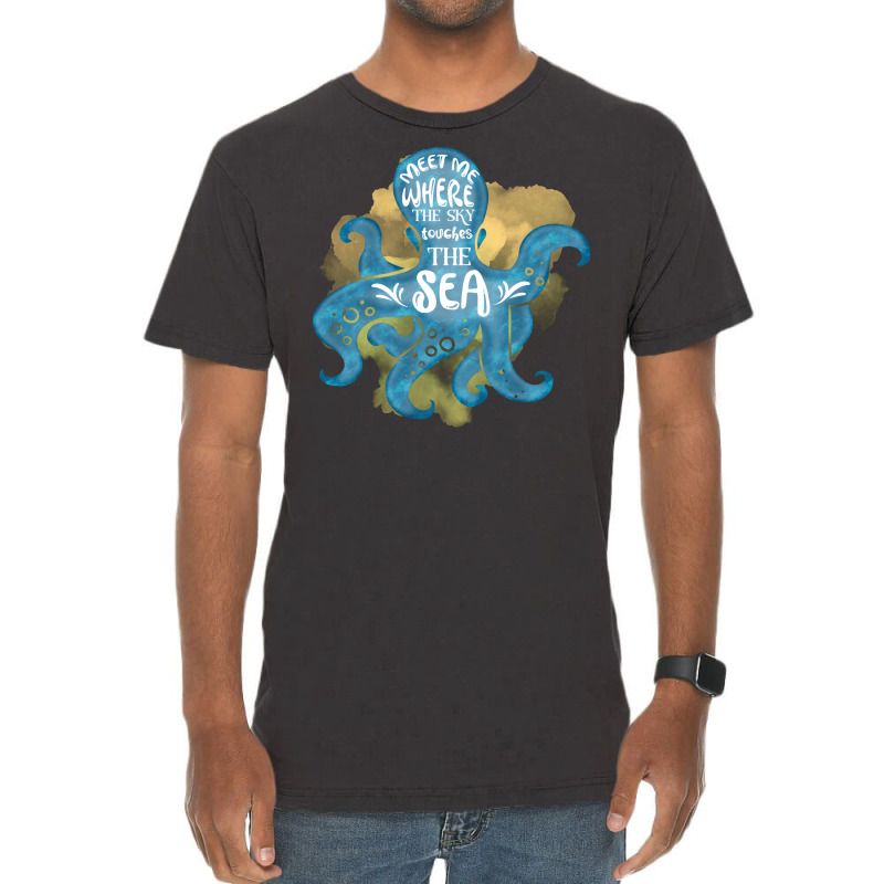 Cute Octopus Ocean Sea Girl (1) Vintage T-shirt | Artistshot