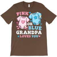 Gender Reveal Grandpa Pink Or Blue Nostalgia T-shirt | Artistshot