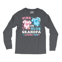 Gender Reveal Grandpa Pink Or Blue Nostalgia Long Sleeve Shirts | Artistshot