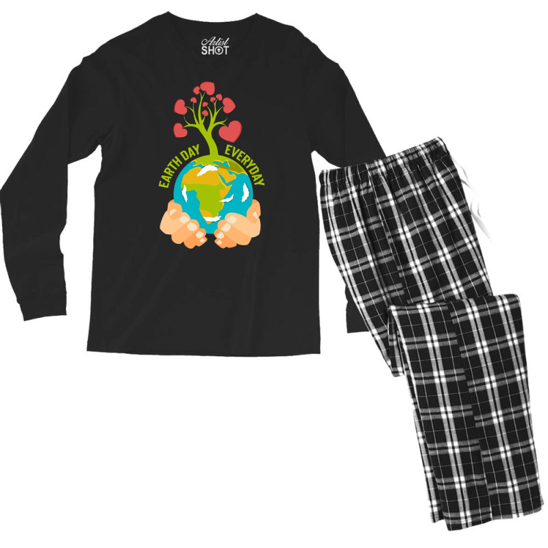 Earth Day Happy Earth Day Summer (1) (1) Men's Long Sleeve Pajama Set | Artistshot