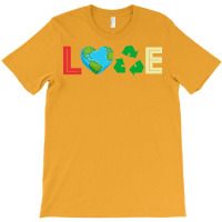 Love Earth Day Vintage Recycle Green Girl (1) (1) T-shirt | Artistshot