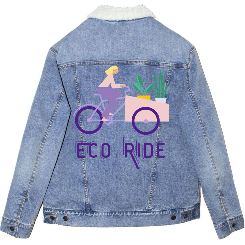 Eco Ride Aesthetic (1) (1) Unisex Sherpa-lined Denim Jacket | Artistshot