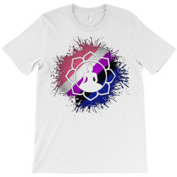 Paint Splatter Gender Fluid Pride Flag Lotus Symbo T-shirt | Artistshot