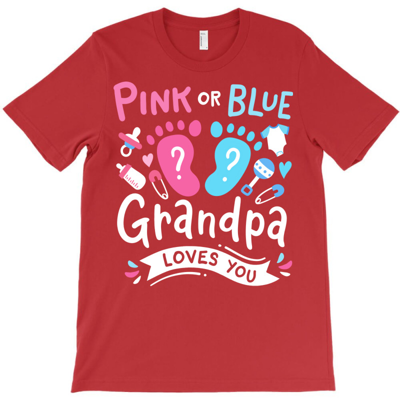 Gender Reveal Grandpa Pink Or Blue 80s T-shirt | Artistshot