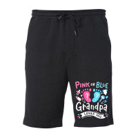 Gender Reveal Grandpa Pink Or Blue 80s Fleece Short | Artistshot