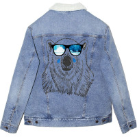 Polar Bear Habitat Loss To Global Warming In Arcti Unisex Sherpa-lined Denim Jacket | Artistshot