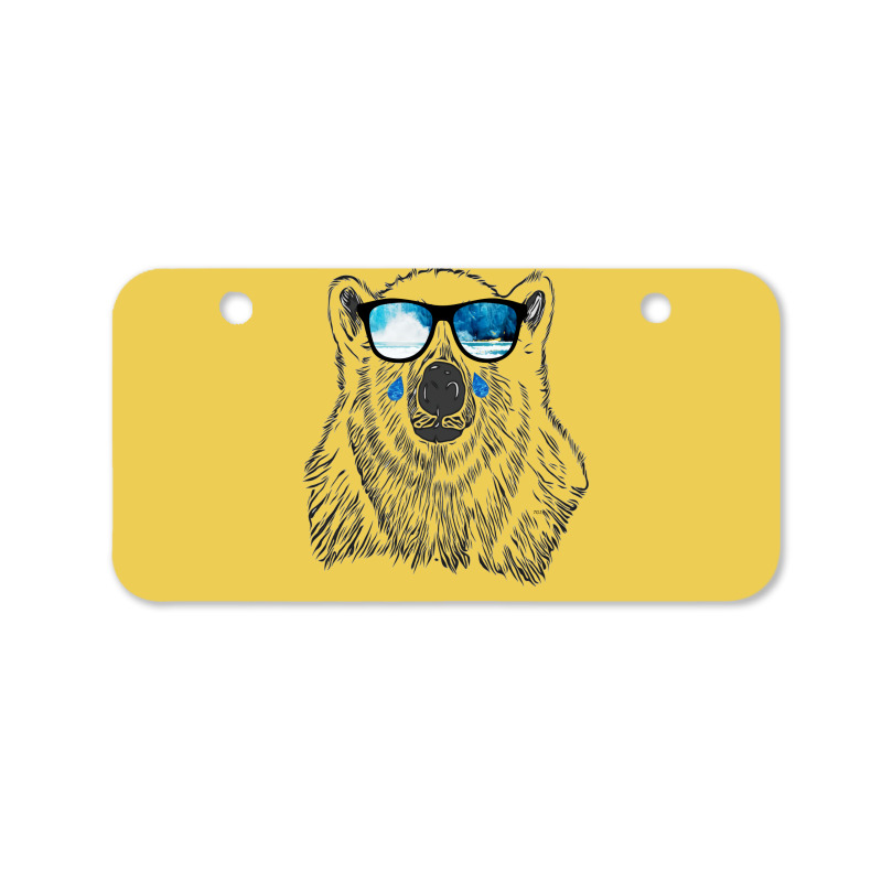 Polar Bear Habitat Loss To Global Warming In Arcti Bicycle License Plate by kouchtolleyx | Artistshot