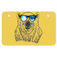 Polar Bear Habitat Loss To Global Warming In Arcti Atv License Plate | Artistshot