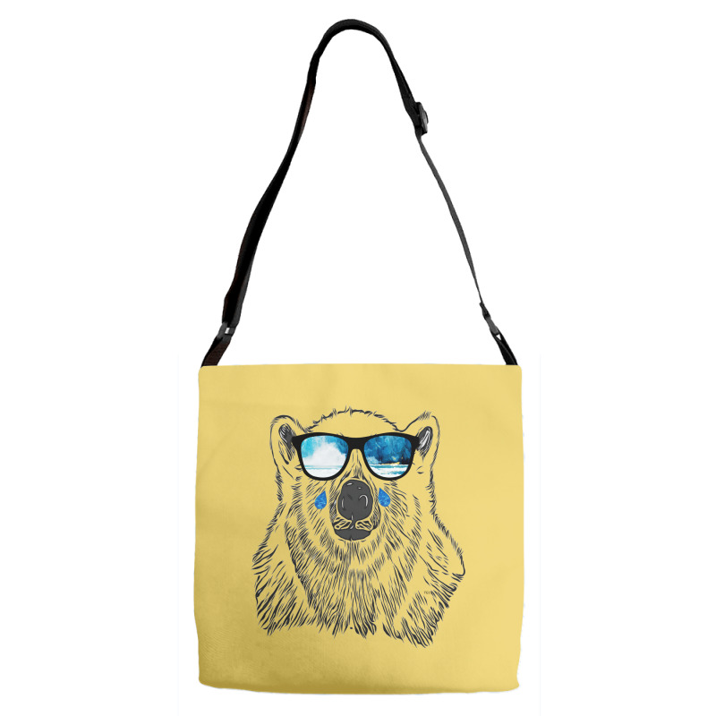 Polar Bear Habitat Loss To Global Warming In Arcti Adjustable Strap Totes by kouchtolleyx | Artistshot