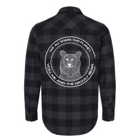 Grizzly Bear We All Share This Planet Dark Colors Flannel Shirt | Artistshot