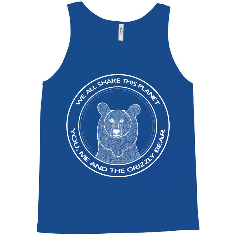 Grizzly Bear We All Share This Planet Dark Colors Tank Top | Artistshot