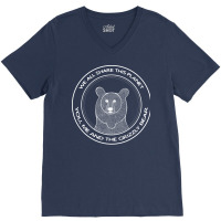 Grizzly Bear We All Share This Planet Dark Colors V-neck Tee | Artistshot