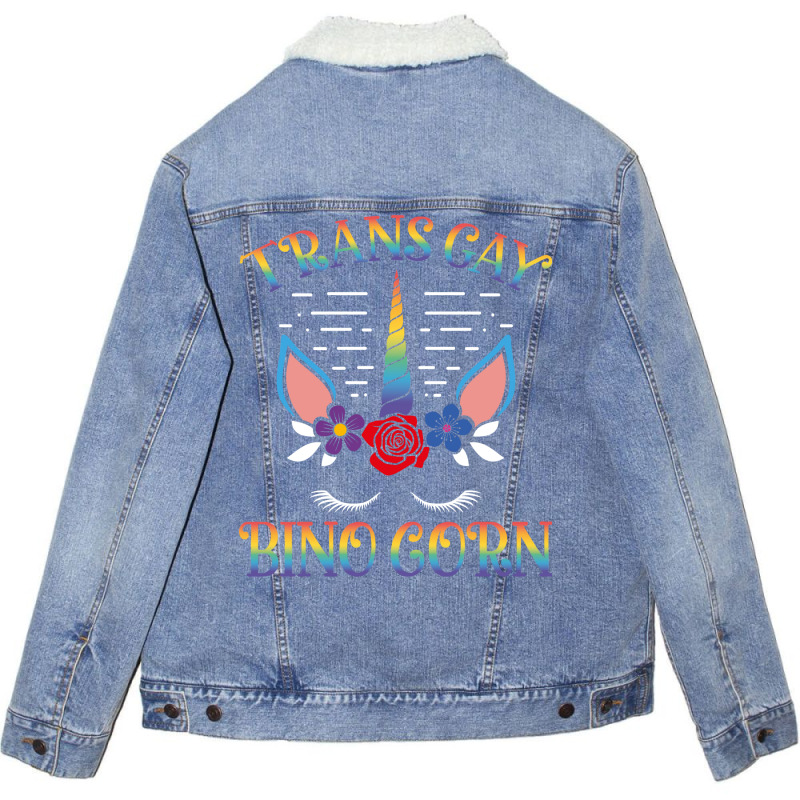 Lgbt Gay Pride Month Trans Gay Bino Corn Boy Unisex Sherpa-lined Denim Jacket | Artistshot