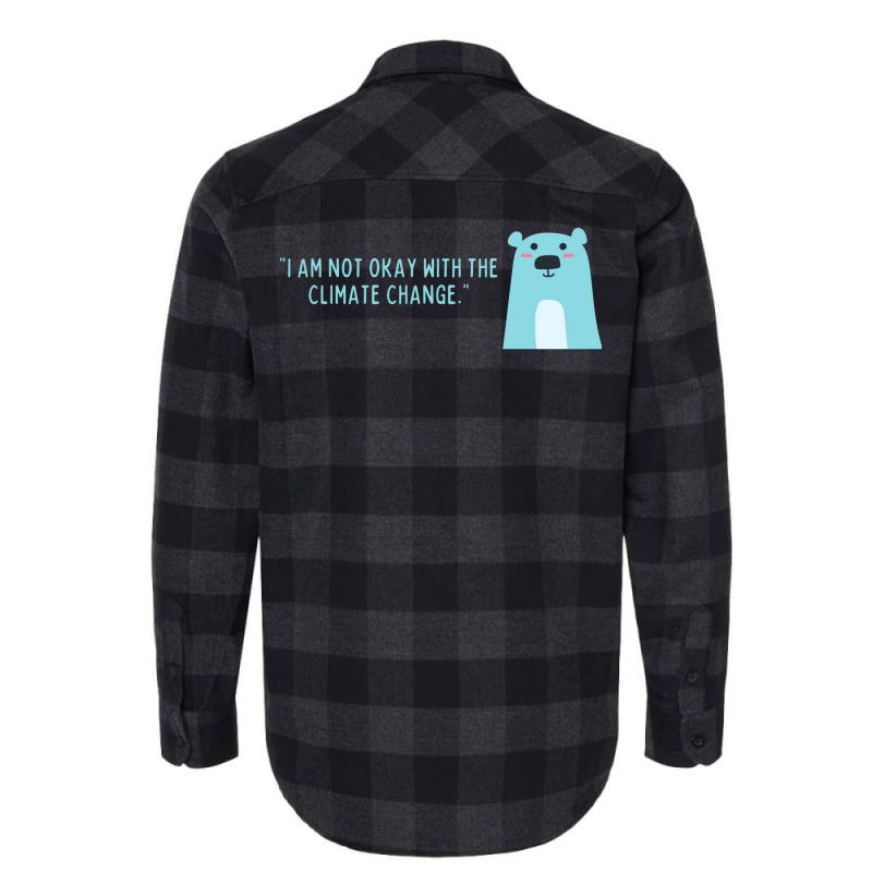 Not Okay With Climate Change Polar Bear Aesthetic Flannel Shirt | Artistshot