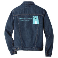 Not Okay With Climate Change Polar Bear Aesthetic Men Denim Jacket | Artistshot