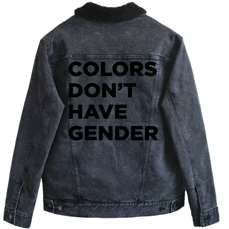 Colors Dont Have Gender Hippie Unisex Sherpa-Lined Denim Jacket by vaimonangz | Artistshot