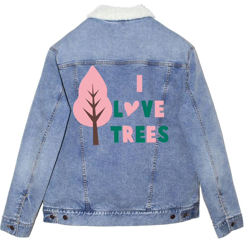 I Love Trees 70s (1) Unisex Sherpa-lined Denim Jacket | Artistshot