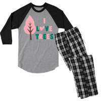 I Love Trees 70s (1) Men's 3/4 Sleeve Pajama Set | Artistshot