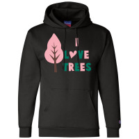 I Love Trees 70s (1) Champion Hoodie | Artistshot