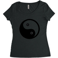 Ying Yang Pop Socket 1 Women's Triblend Scoop T-shirt | Artistshot