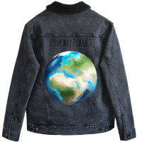 Love Planet Cute (1) (1) Unisex Sherpa-lined Denim Jacket | Artistshot