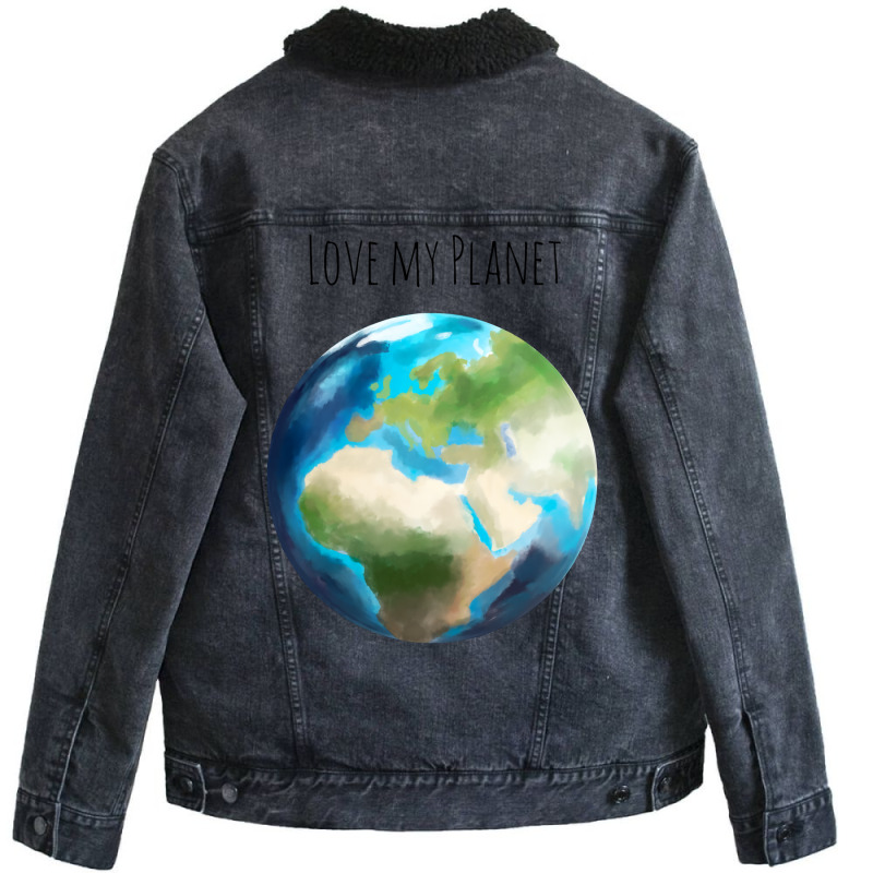 Love Planet Cute (1) (1) Unisex Sherpa-lined Denim Jacket | Artistshot