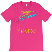 Protect Tie Dye Great White Shark Blue (1) T-shirt | Artistshot