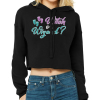 Witch Or Wizard Gender Reveal Party Halloween Cute Cropped Hoodie | Artistshot