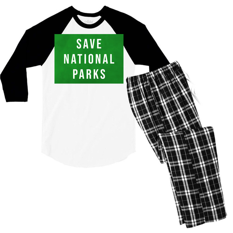 Save National Parks Hipster (1) (1) Men's 3/4 Sleeve Pajama Set by kouchtolleyx | Artistshot