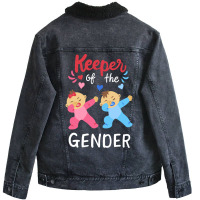 Gender Reveal Keeper Of The Gender Nostalgia Unisex Sherpa-lined Denim Jacket | Artistshot