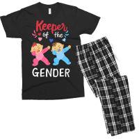 Gender Reveal Keeper Of The Gender Nostalgia Men's T-shirt Pajama Set | Artistshot