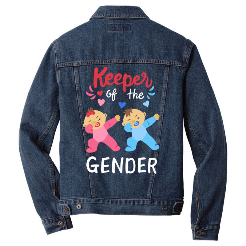 Gender Reveal Keeper Of The Gender Nostalgia Men Denim Jacket | Artistshot