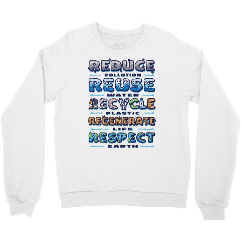 Reduce Reuse Recycle Aesthetic (1) (1) Crewneck Sweatshirt | Artistshot