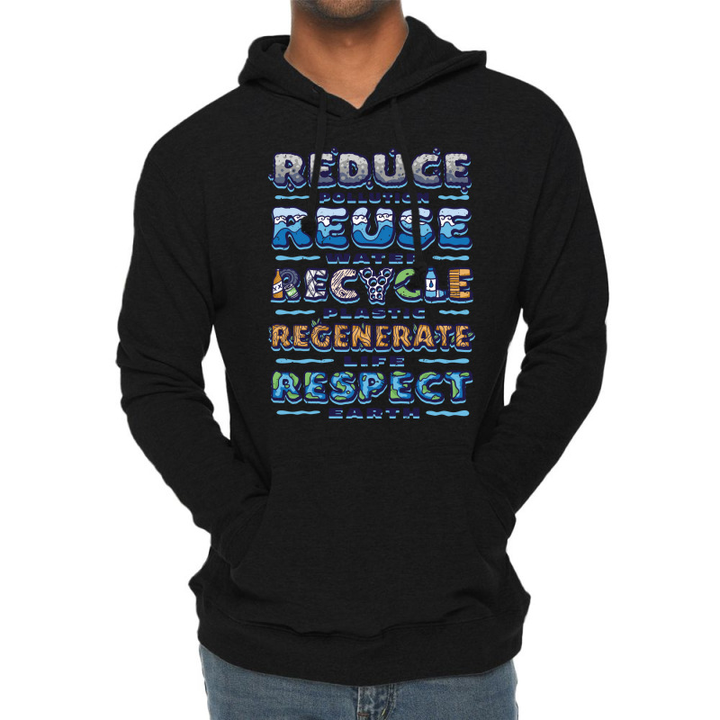 Reduce Reuse Recycle Aesthetic (1) (1) Lightweight Hoodie | Artistshot