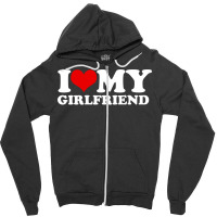 I Love My Girlfriend Hipster Cute Zipper Hoodie | Artistshot