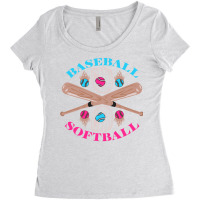 Gender Reveal Announcement Party Baseball Or Softb Women's Triblend Scoop T-shirt | Artistshot